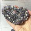 1pcs Amethyst Geode Heart Shaped Crystal Healing Crystals Stones Titanium Rainbow Aura Amethyst Cluster Angel Aura Quartz