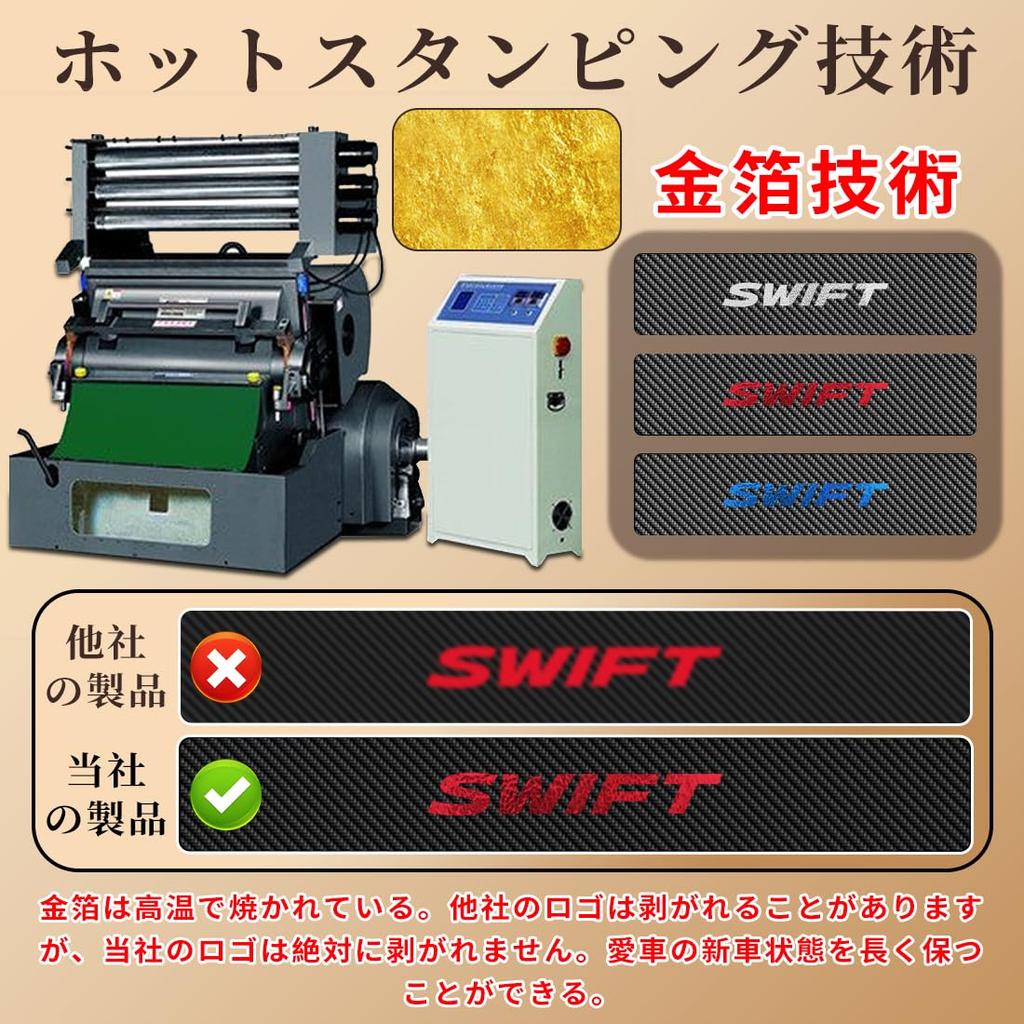 GOODGOODCAR Newest Swift Side Step Guard Scuff Plate Compatible with