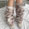 Faux Furs Leg Warmer,Warm Soft Fuzzy Leg Warmer Boot Cuffs Cover for Women Party Costumes Boot Sleeves Boot Covers
