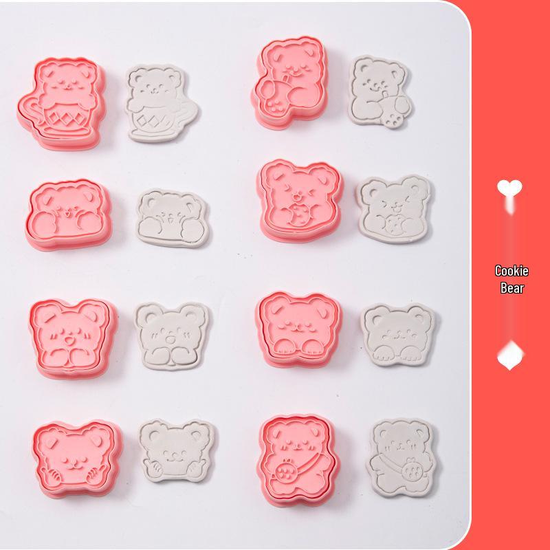 

Pottery Tools 3D Clay Stamp Set: Cute Cartoon DIY Handmade Magnet Mold for Kids