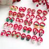 10Pcs Girls Hair Pins Snowman Snowflake Santa Claus Christmas Themed Hair Rings Ponytails Buns