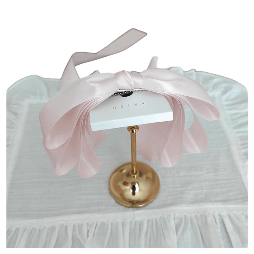 

Oversized Extra Long Spring Clip Satin Flowing Ribbons Hairpins Fashion Bow Ribbon Hair Clip Women розовый