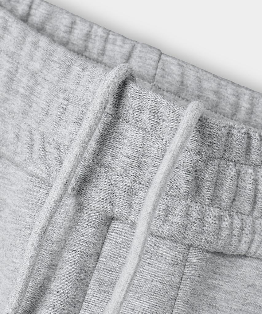 Dimiteulibeullaeg Vlad One-Pleat Curved Cutoff Sweatpants_Melange
