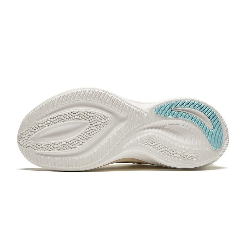 New Anta Leaf 5.0 Cushioning Abrasion Resistant Lightweight Low Top Running Shoes Women's Light Beige White Blue 922525575F-2