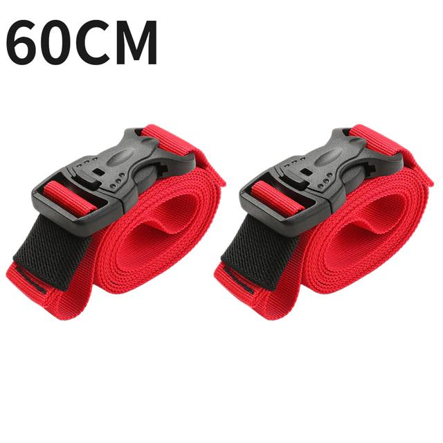 

2 шт. Нейлоновый грузовой ремень Перерабатываемый крепежный ремень для багажа Веревки с пряжкой вниз 60cm
