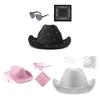 Luxurious Women Hat Set Vintages Look Hat Fancy Dress Hat Adult Costume for Youthful Fashion Enthusiasts