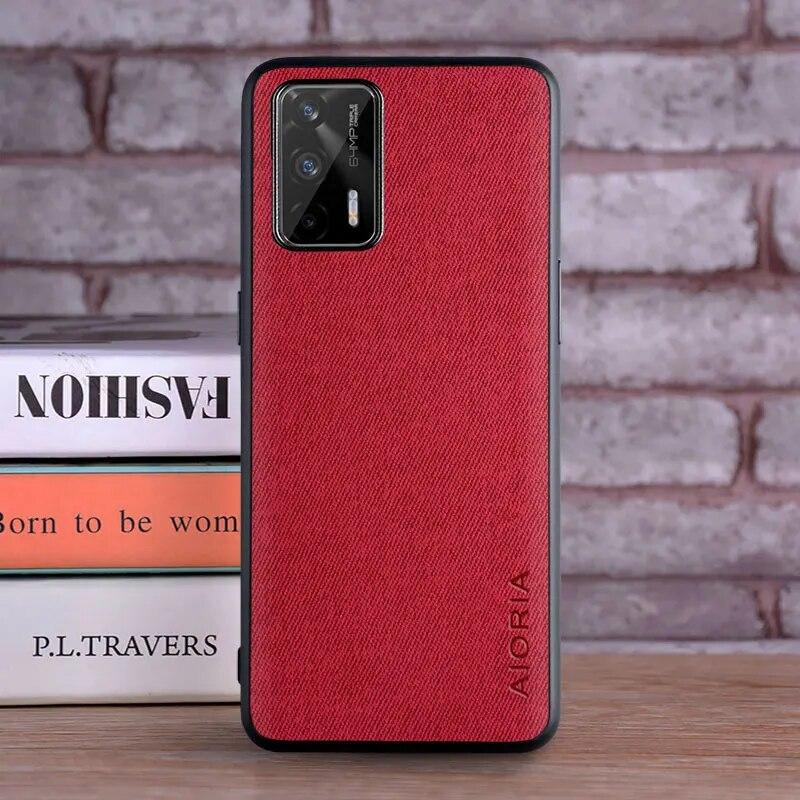 Case for OPPO Realme Q3 Pro 5G Coque Luxury Textile Leather Skin Soft Hard Phone Cover for Oppo Realme Q3 Pro Case Funda