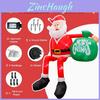 Christmas Inflatable Climbing Santa Claus With Led Outdoor Decor For Festive Yard Display