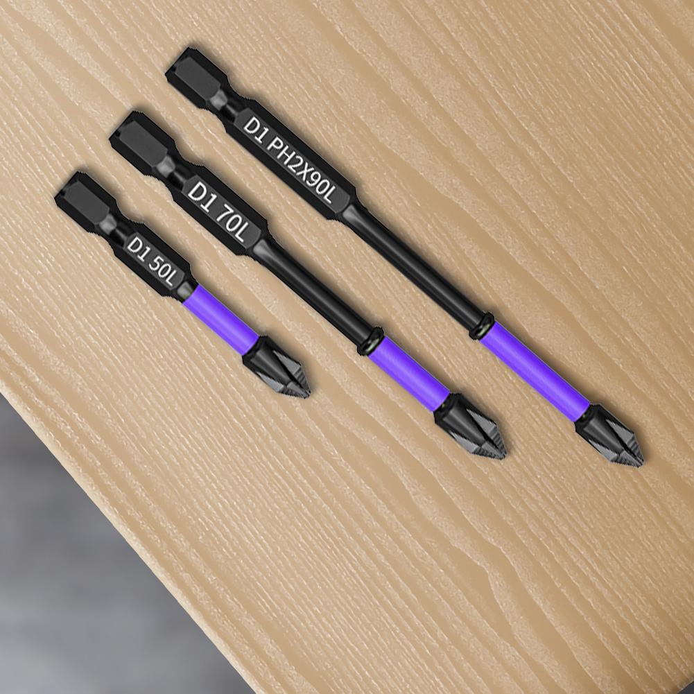 Cross Screwdriver High Hardness Strong Magnetic Non-Slip Bit Professional Hex Socket Set Cross Drill Bit Set for Car  Repair