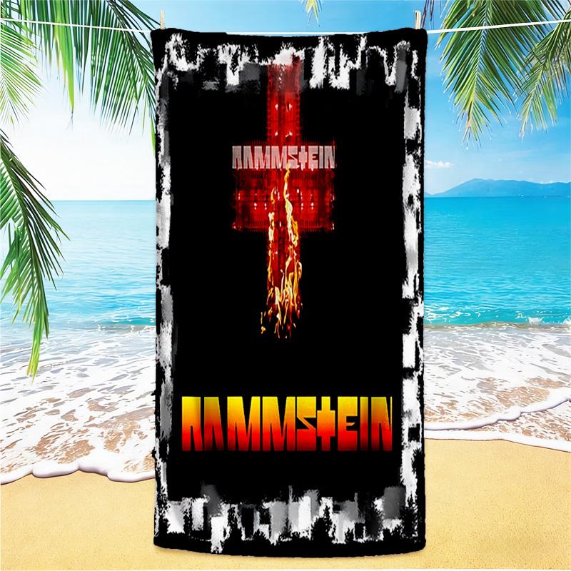 1pc Rammstein Heavy Metal Beach Towel,quick Drying Absorbent Beach Towel,outdoor Sports Swimming Beach towel,Soft and Comfortable Y73067