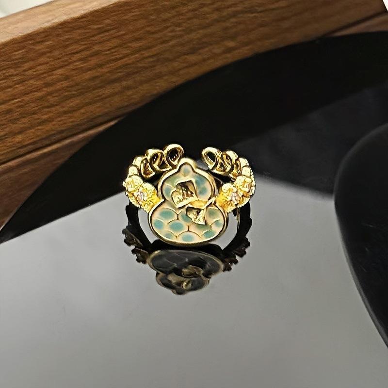 Medieval Vintage Butterfly Open Ring Light Luxury High Sense Personality Finger Niche Retro Ring