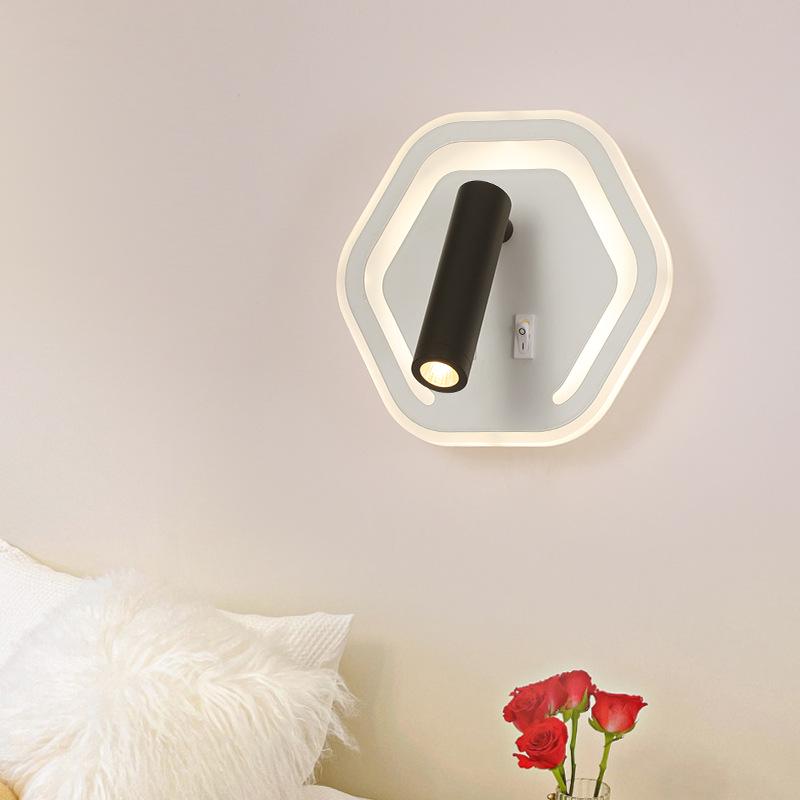Rotatable LED Wall Lamp for Bedroom, Living Room, and Study