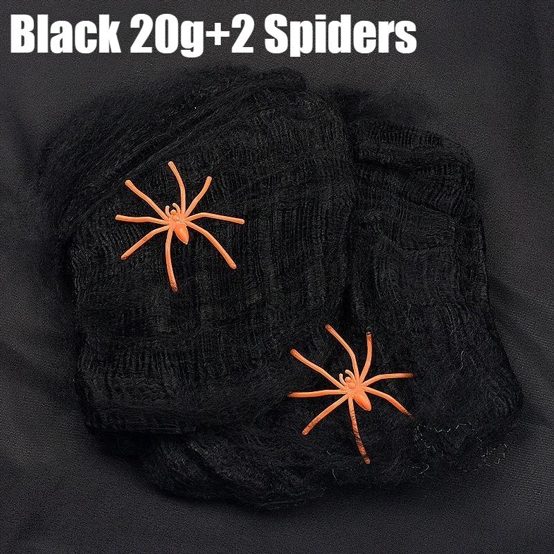 Artificial Spider Web Halloween Decoration Scary Party Scene Props Colorful Stretchy Cobweb Horror House Decorative Accessories