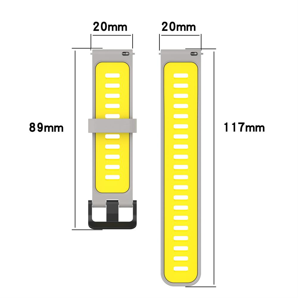 Silicone Replacement Straps Bands 20mm Wristband Compatible for Samsung Galaxy Watch 4 40mm 44mm