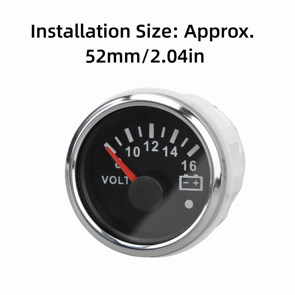 Waterproof Boat Voltmeter Colorful Backlight DC Voltage Gauge Pointer Voltage Gauge  RVs Use