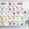 Creative Element Periodic Table Shower Curtain Modern Style Chemical Digital Pattern Bathroom Supplies Cloth Curtains Decorati