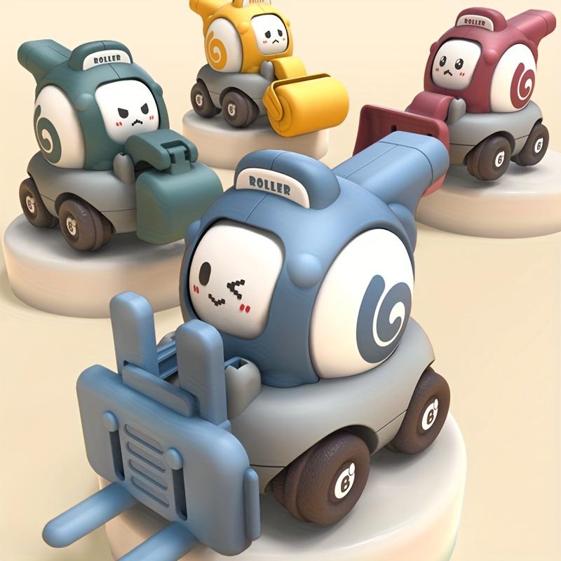 Interactive Cartoon Inertia Car Toy, Durable Plastic Construction, with Face Changing Whistle Function, for Birthday, Halloween,Christmas,Thanksgiving