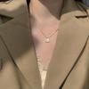 New Square Oil Dropper Necklace Minimalist And Trendy Design White Color Fashionable Pendant For Women