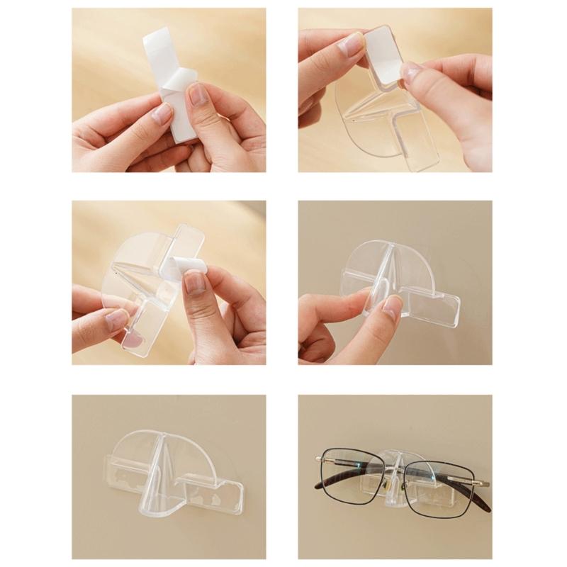 5 Pieces Unique Sturdy Plastic Wall Mounted Glasses Holder for Fashionable and Retail Store Owners for Stylish Displays