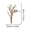 Farmhouse Style Metal Tree Branch Bird Silhouette Decor  Garden Fence