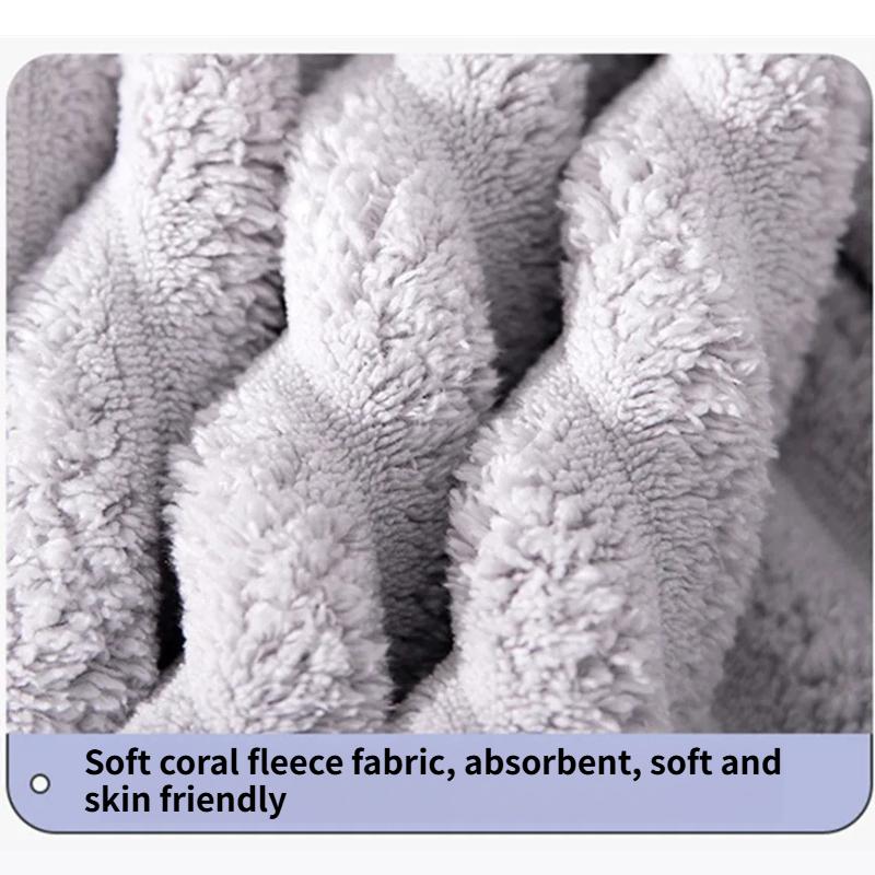 Enlarged and thickened coral velvet towel for water absorption new men's and women's household wrap sports beach towel