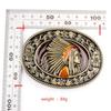 Native American Indian Man Tribe Myth Metal Buckle Leather Belt Man Women Jeans Waistband Daily Wear Street Casual Trouser