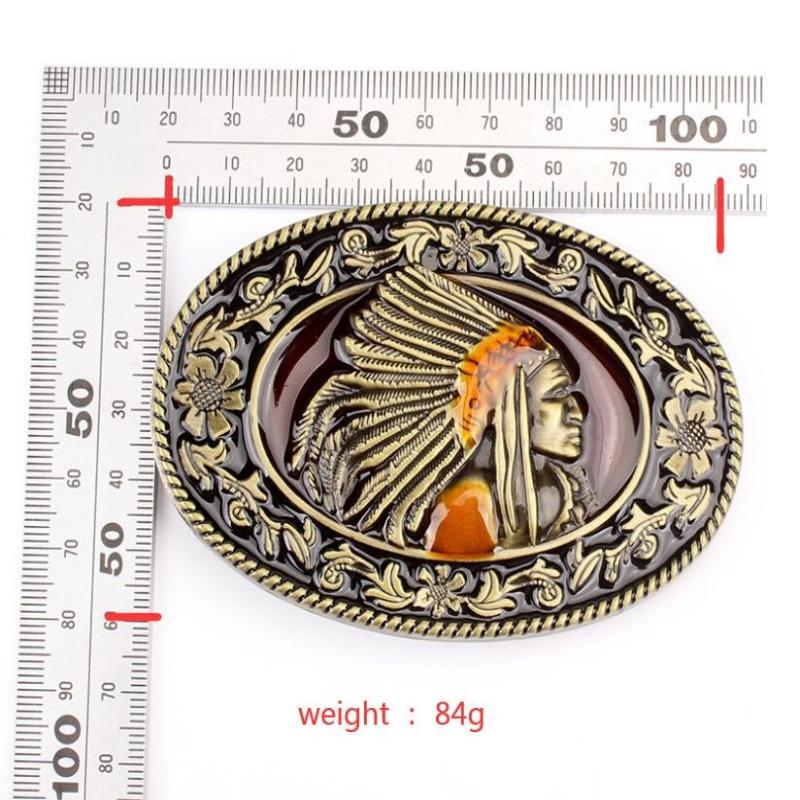 Native American Indian Man Tribe Myth Metal Buckle Leather Belt Man Women Jeans Waistband Daily Wear Street Casual Trouser