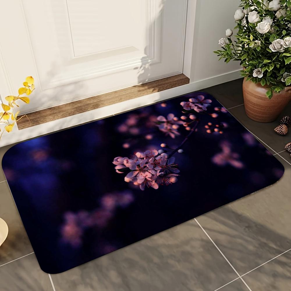 1pc Ins Flower Bathroom Absorbent Mats Anti-Slip Mats Home Decor Supplies Carpets Home Kitchen Floor Mats