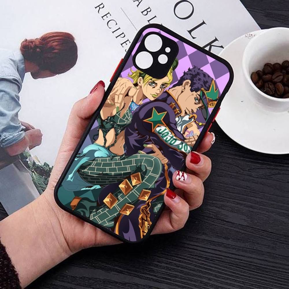 JoJo Bizarre Adventure Phone Case For IPhone 14 11 12 13 Mini Pro Max 8 7 Plus X XR XS MAX Translucent Matte Cover