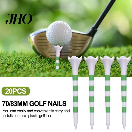 Short Golf Tees 20Pcs High Stability Low Friction Unbreakable Lightweight Simple Installation Training Tools