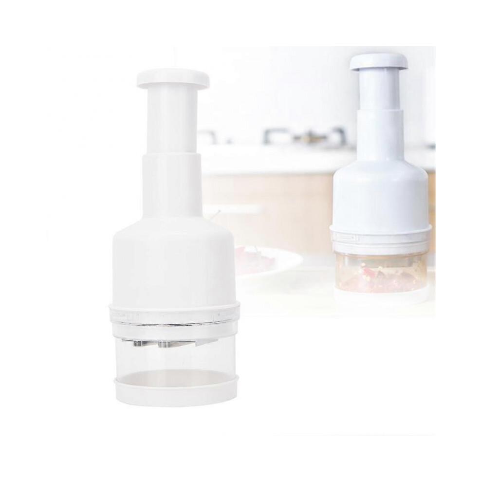 Garlic Hand Press Chopper Cutter for Kitchen Use, Vegetable and Onion Peeler Tool, White Durable Easy To Use