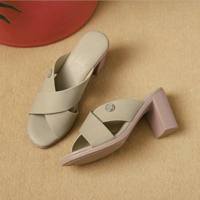 High Heel Slippers Women's Summer Outside 2025 New Fashion Sandals Ladies Shoes Luxury Sandals Dames Muiltjes Women Shoes