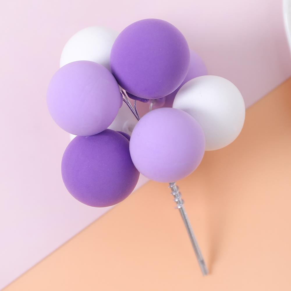Cake Topper Color Mixing Ball Happy Birthday Cake Topper Decoration DIY Cupcake Flag Ornament Wedding Christmas Ball Gifts Decor