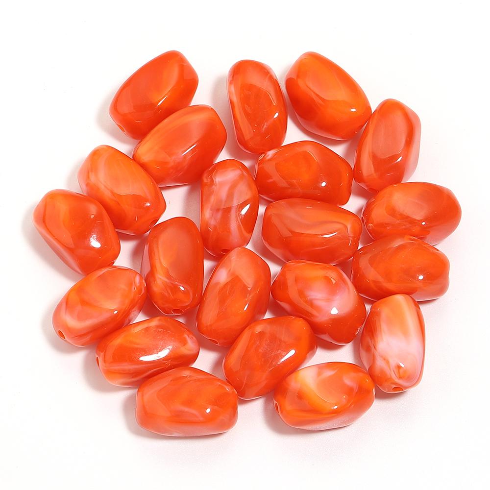 20pcs 21x12mm Irregular Acrylic Beads Double Color Cloud Loose Spacer Beads For Jewelry Making DIY Necklace Bracelet Accessories