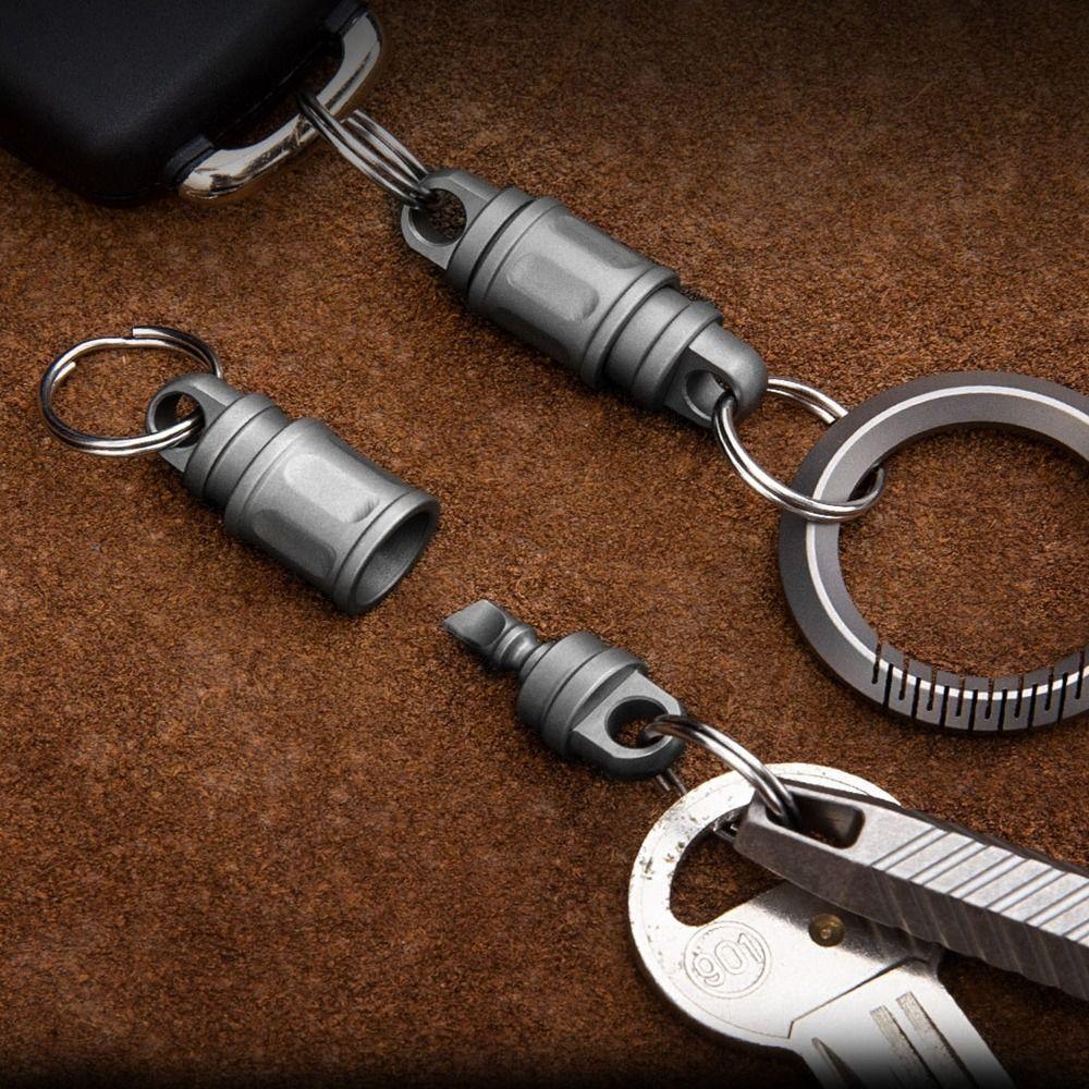 360° Rotatable Titanium Alloy Keychain Portable Keyring New Car Key Ring  Outdoor Small Tool