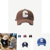 Chic Corduroy Baseball Hat For Autumn And Winter Stylish Letter Sports Cap