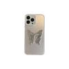 ins induction plating solid color for iPhone17promax Apple 16 mobile phone case butterfly holder 15/14PM13