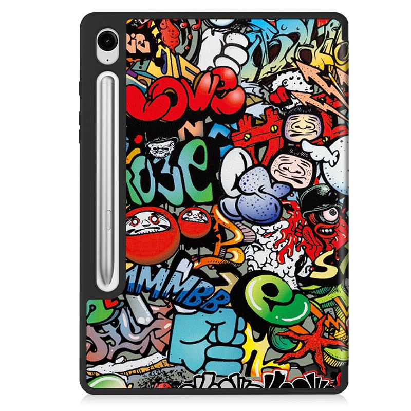 Coque For Samsung Tab S10 FE Case Magnetic PU Leather Fold Smart Cover For Galaxy Tab S9 FE / S10 FE 10.9 Case With Pen Holder