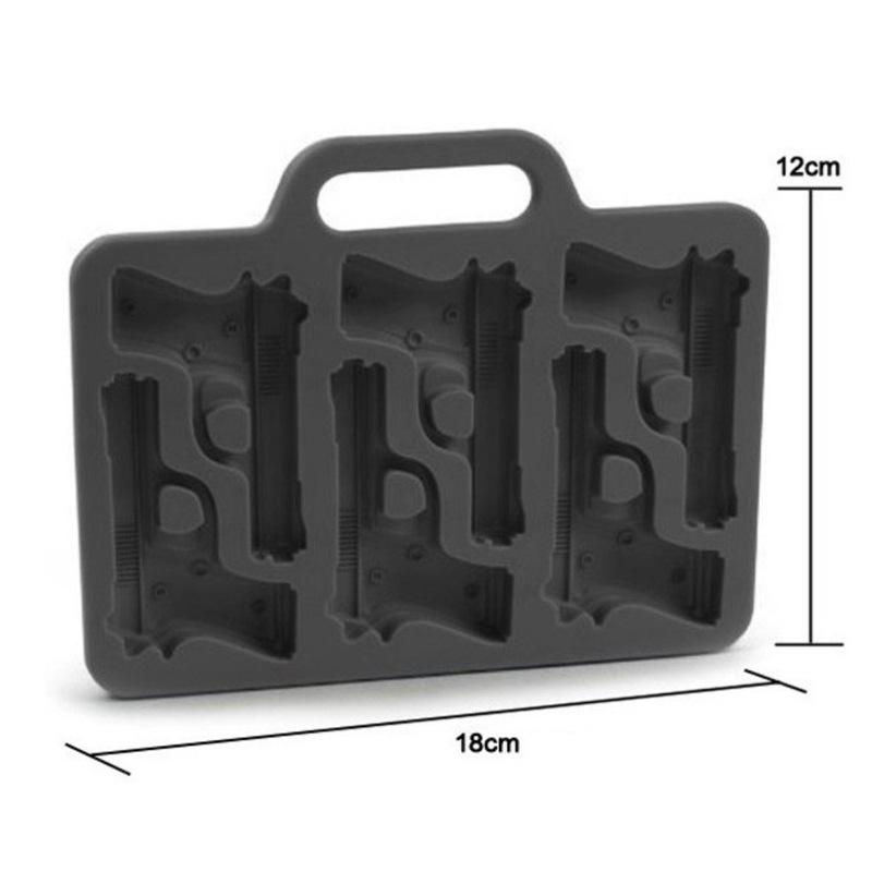 Plastic Ice Cube Mold 3D Crative Gun Bullet Grenade Shape Ice Mold DIY Household Use Summer Whiskey Wine Pudding Ice Cube Maker
