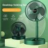 Electric Stand Fan Portable Folding Fan USB Rechargeable Foldable Desktop Fan Mini Mute Fan 3 Speeds Adjustable Height