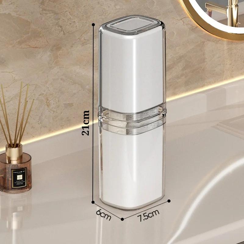 

Square Travel Toothbrush Case Portable Mouthwash Cup Toothbrush Cups Travel Tooth Storage білий