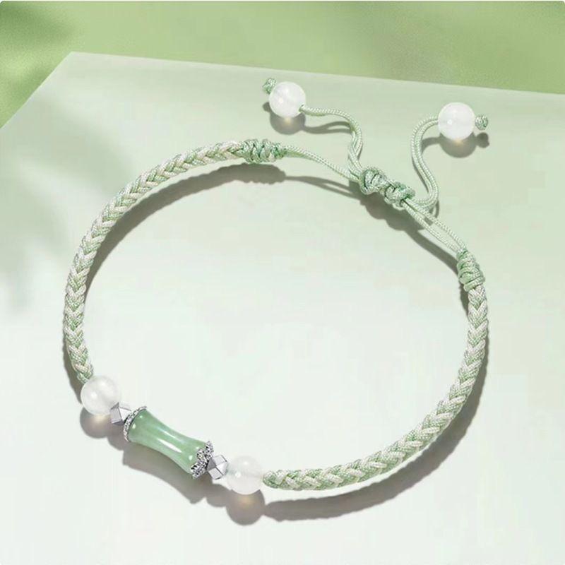 Bamboo Joint Couple Hand Rope - Handmade Woven Bracelet, Perfect Birthday or Valentine's Gift for Boyfriend/Girlfriend.