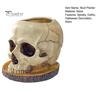 Desktop Plant Display Halloween Retro Skull Planter, Spooky Gothic Human Head Flower Pot, Indoor Potted Pot Skeleton Candy Bowl Decoration for