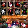 1/2/4PCS USB Powered Christmas Projection Lights 16 Pattern with 270° Rotating LED Stage Light for Festive Party Christmas Decor