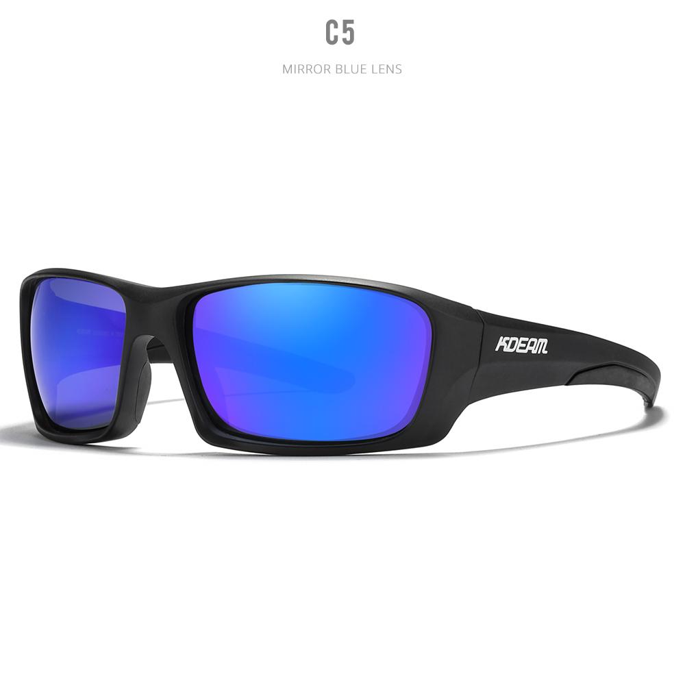 KDEAM High-End Sports Goggles TR90 Polarized Sunglasses Men Hiking Fishing Sun Glasses With Zipper Case