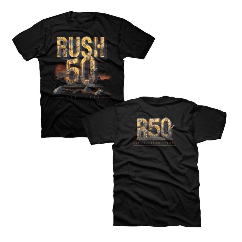 RUSH Band R50 Brutalist T-shirt 2 sided Unisex T-Shirt S