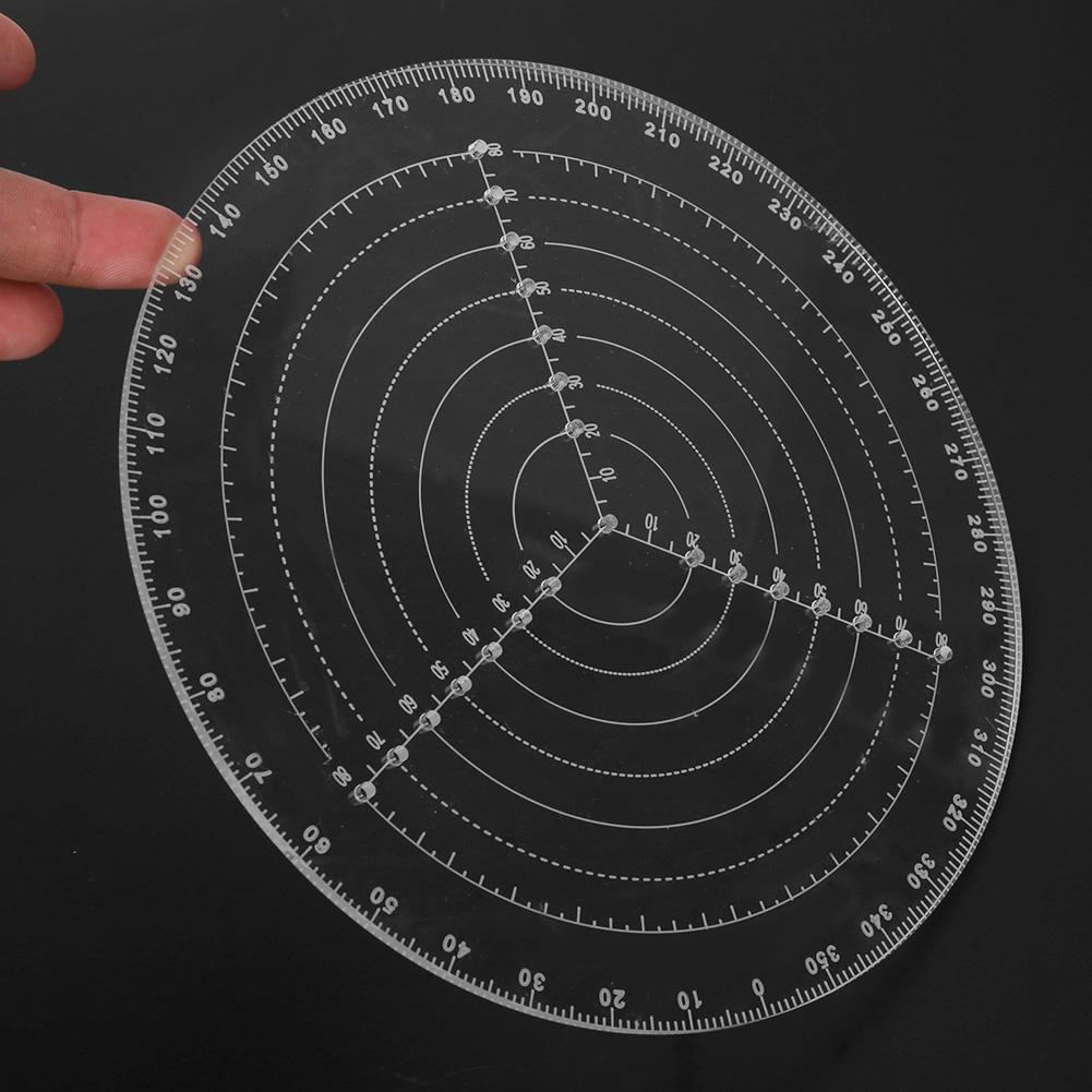 Transparent Akryl Centrumfinnare Träbearbetningspassare för Cirkelcentrumfinnande