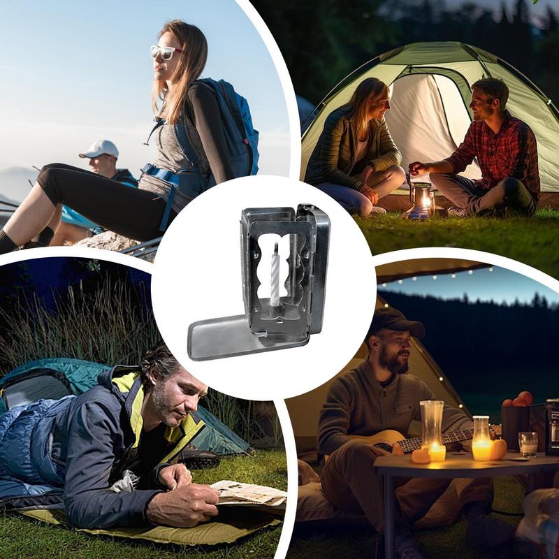 Faltbarer Kerzenbehälter Dekorative Kerzenhalter Faltbarer Taschenkerzenhalter Tragbarer Outdoor-Kerzen-Windschutz für Wandern Reisen