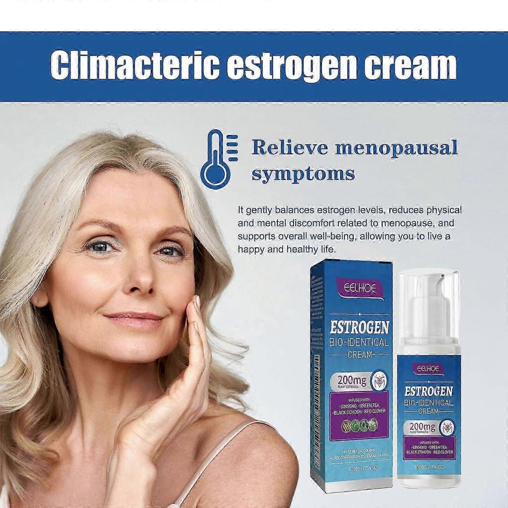 1-3x Estrogen Bio-identical Cream 100ml Natural Menopause Relief Cream for Hormone Balance