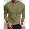 Men's Long-sleeved Solid Color High-end Shirt, Loose And Versatile Shirt For Men